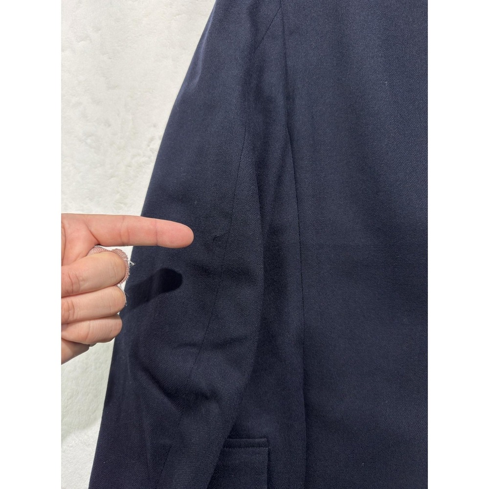 Vintage Brooks Brothers Blazer Mens 44 Blue Wool 346 Gold Buttons Patch Pockets - Picture 11 of 15